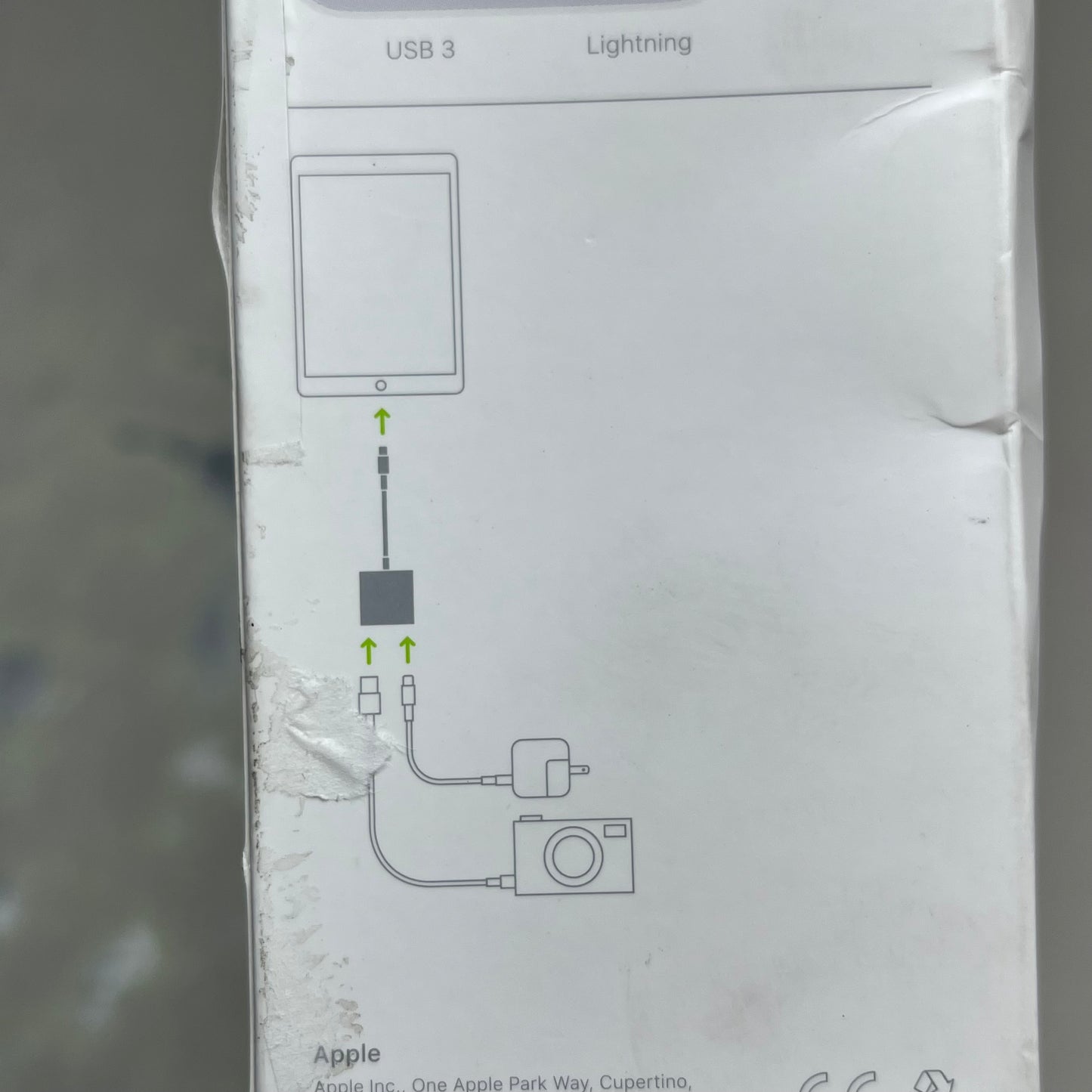 APPLE Lightning To USB 3 Camera Adapter White MK0W2AM/A (Return)