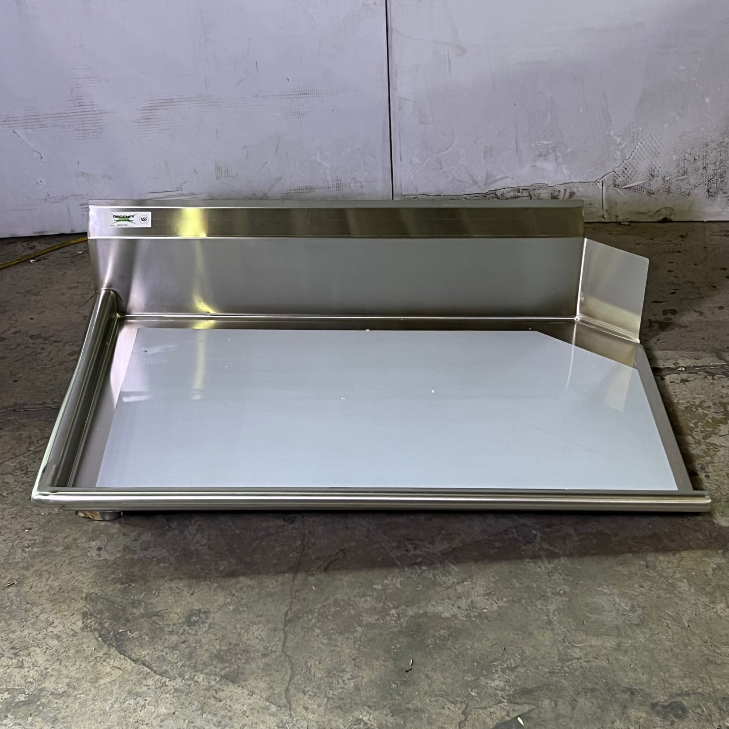 REGENCY 16 Gauge 48" Clean Dish Table - Left Drainboard 600CDT48L (New Other, Distressed Box)
