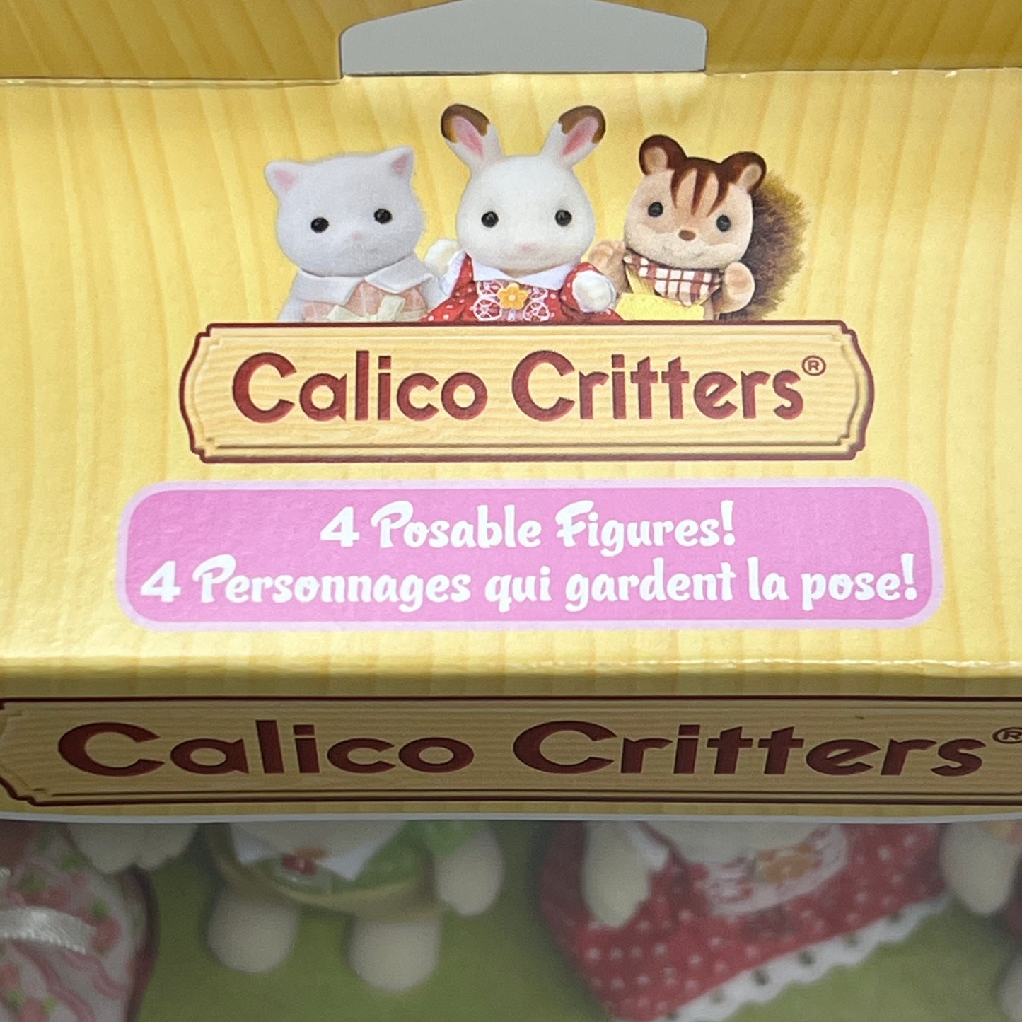 CALICO CRITTERS Chocolate Colored Ear Tip Rabbit Family 4 Posable Figure CC2028