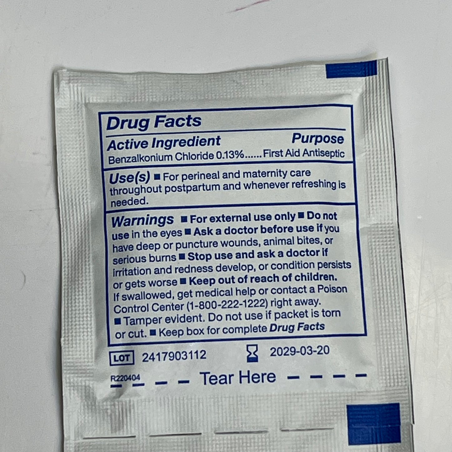 ZA@ DYNAREX (5 PACK, 100 EACH) Obstetrical Cleansing Towelettes 5"x7" White 1302 BB 03/29 C