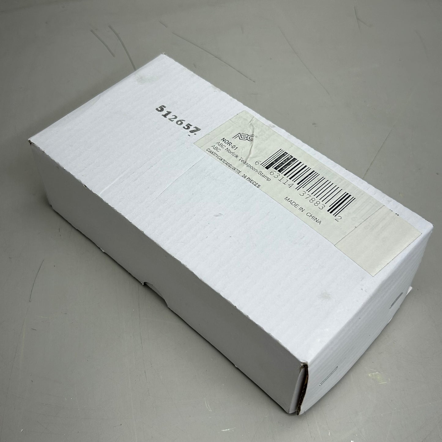 ABC (36 Pack) Stainless Steel Norfolk Stamped Teaspoon Set NOR-01