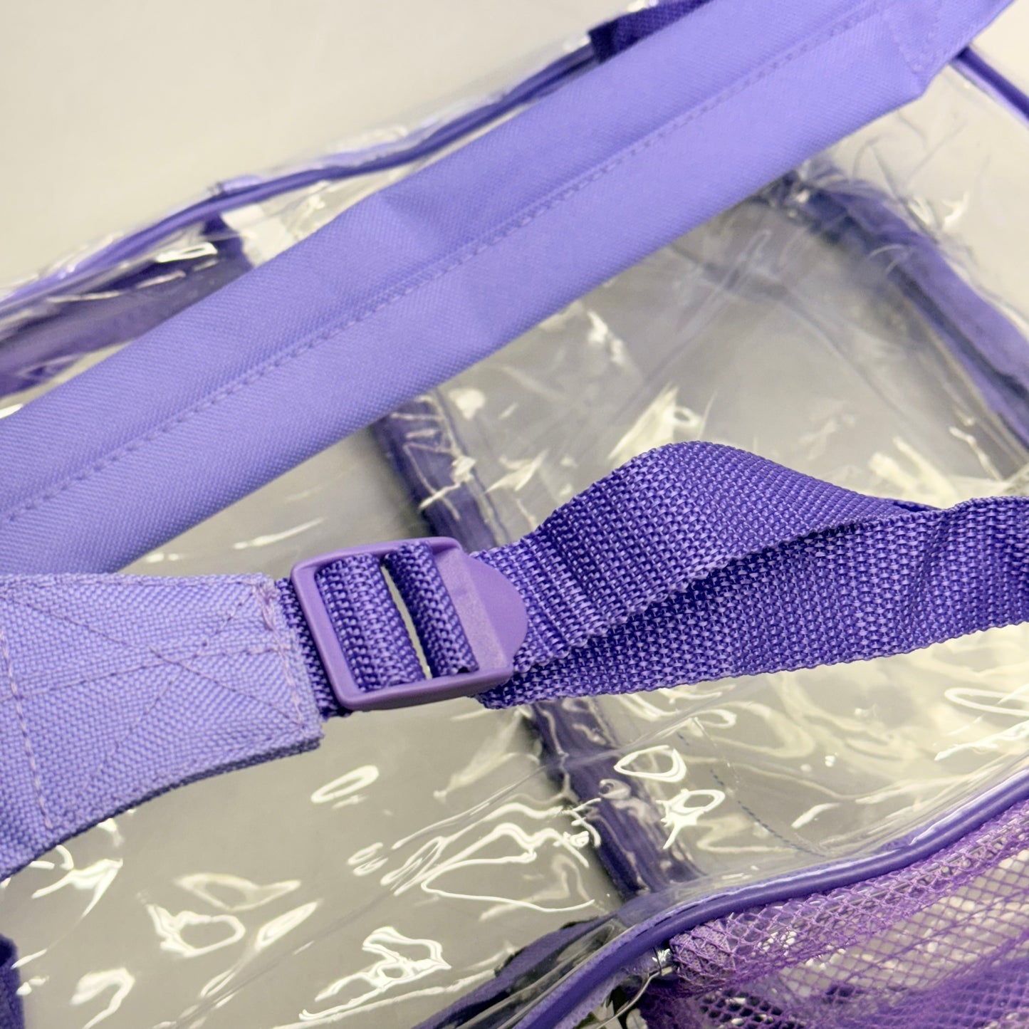 BWAP 17" Clear Plastic Backpack 17" x 12" x 6" Color Lavender BP1643