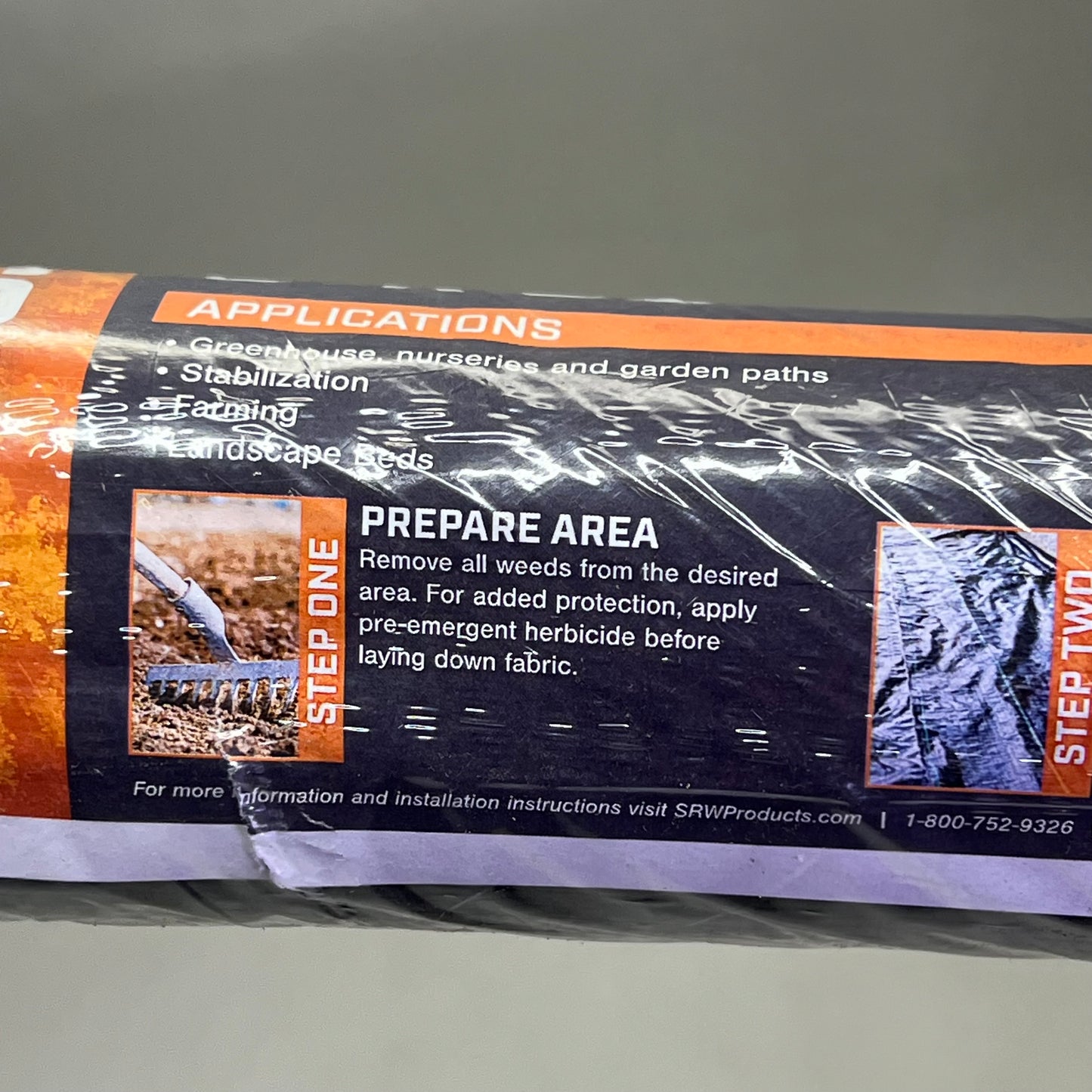 SRW PRODUCTS Ground Cover Fabric GC3 Woven Geotextile  3'x50' Black FGC3 03050