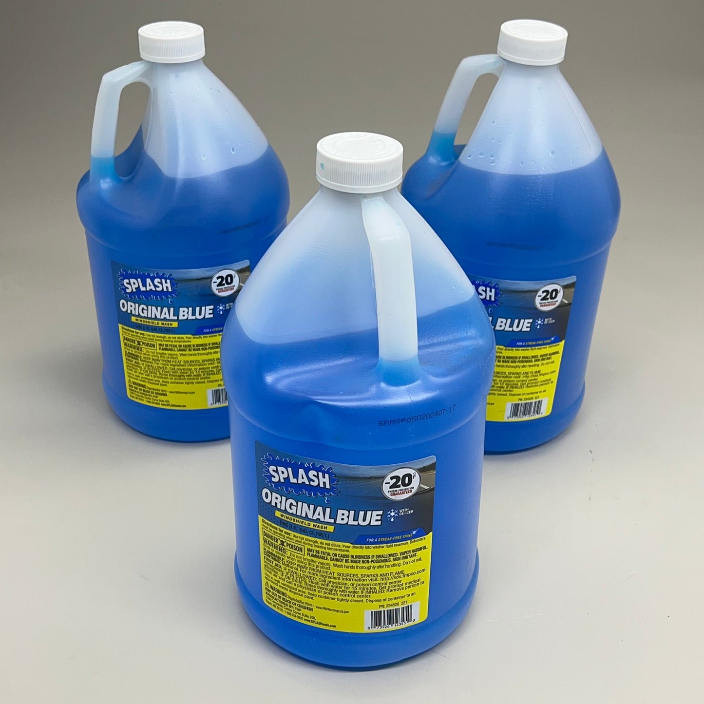 SPLASH (3 PACK) Original Blue Windshield Wash -20 Freeze Protection 234526221