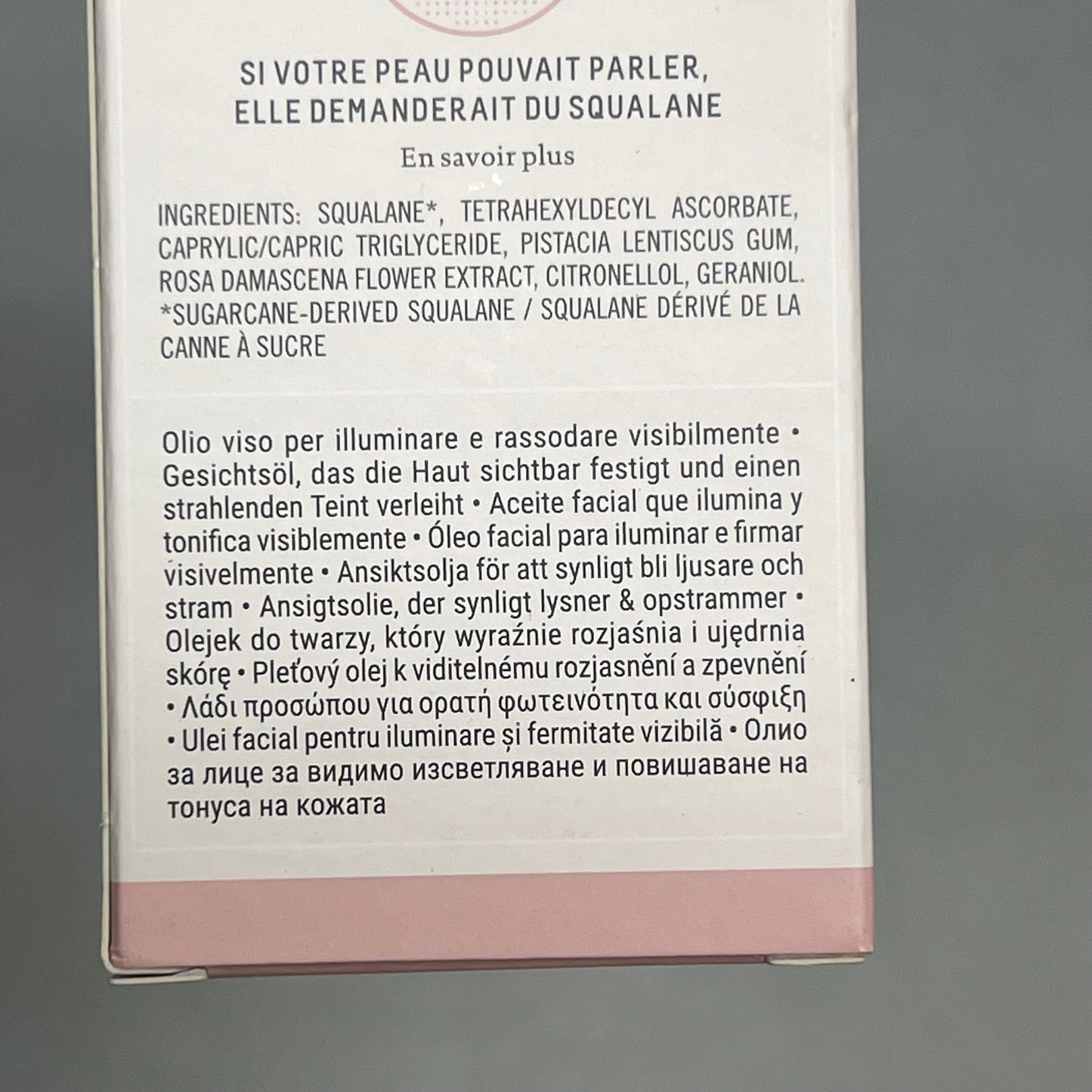 BIOSSANCE Squalene + Vitamin C Rose Oil For Skin Radiance & Suppleness 1 fl oz