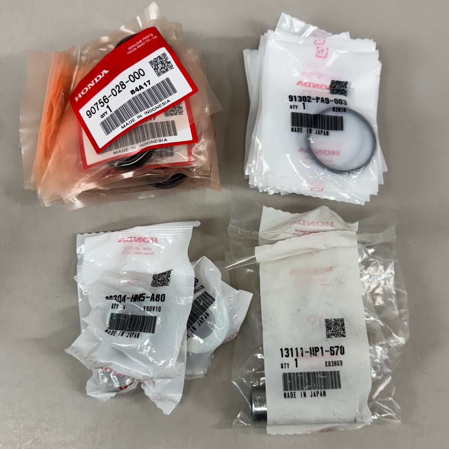 HONDA (123 PACK) Assorted Motorcycle Parts Genuine OEM