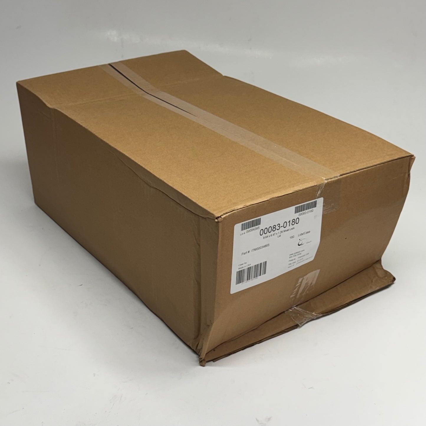 ZA@ SOLUT (180 PACK) Moat Lock Lid Sz 8.64" x 6.74" x 1.26" 00083-0180