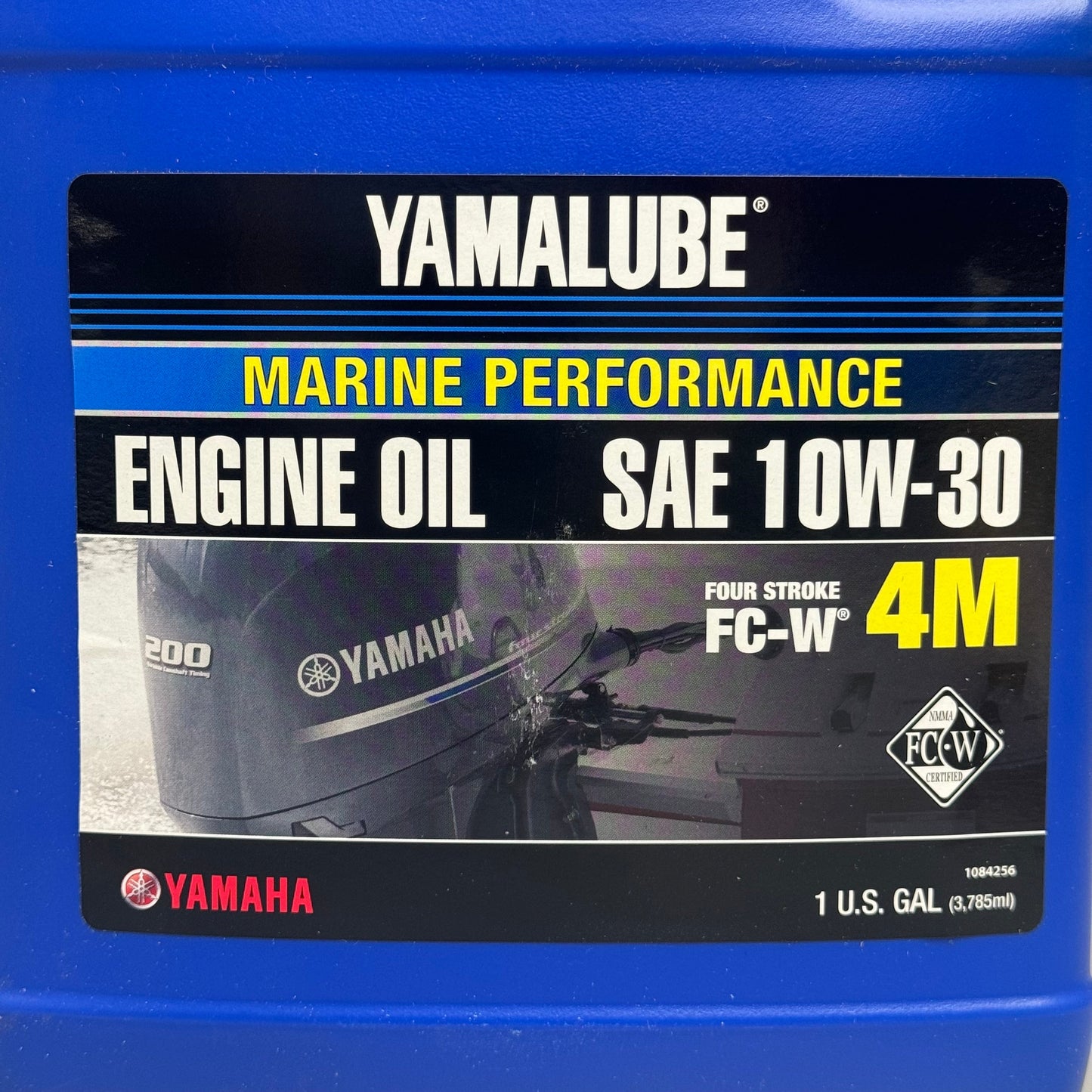 ZA@ YAMAHA Yamalube Marine Performance Engine Oil SAE 10W-30 Four Stroke FC-W 1 Gal Blue A