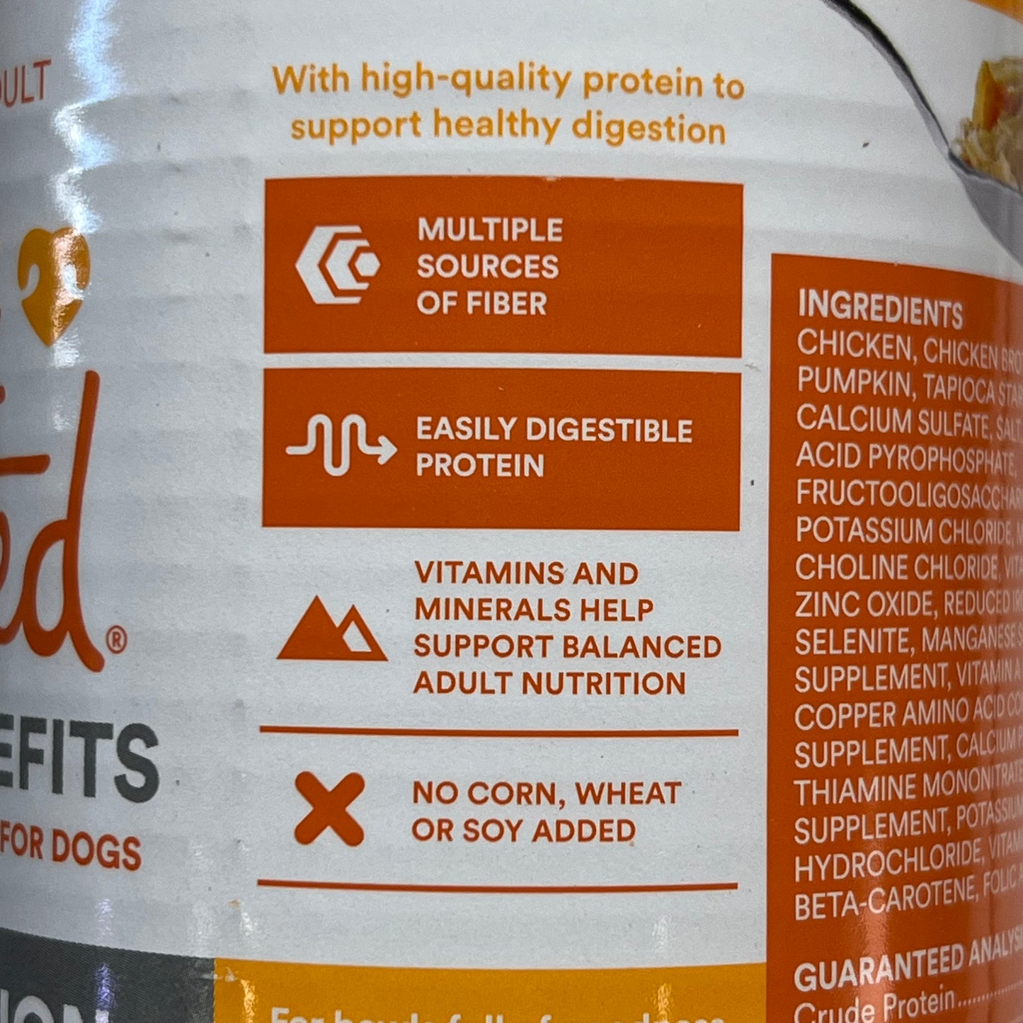 ZA@ WHOLE HEARTED (8 PACK) Healthy Benefits Easy Digestion Boiled Chicken Dinner   12.5oz BB 02/29
