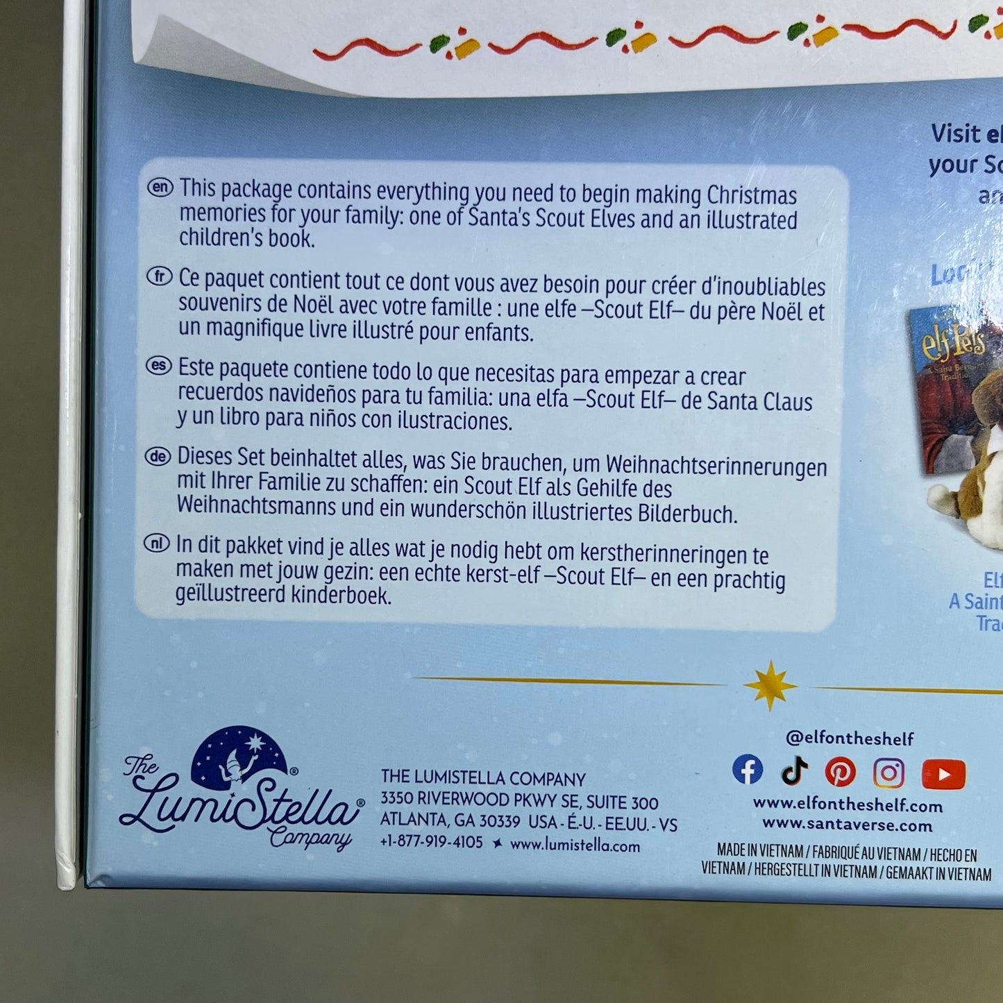 SANTAVERSE The Elf On The Shelf Doll & Hardback Book A Christmas Tradition