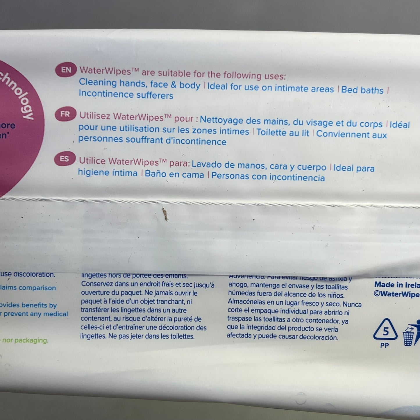 ZA@ WATER WIPES (12 PACK, 30 WIPES EACH) Sensitive Body & Intimate 3-In-1 Wipes XL BB 02/25