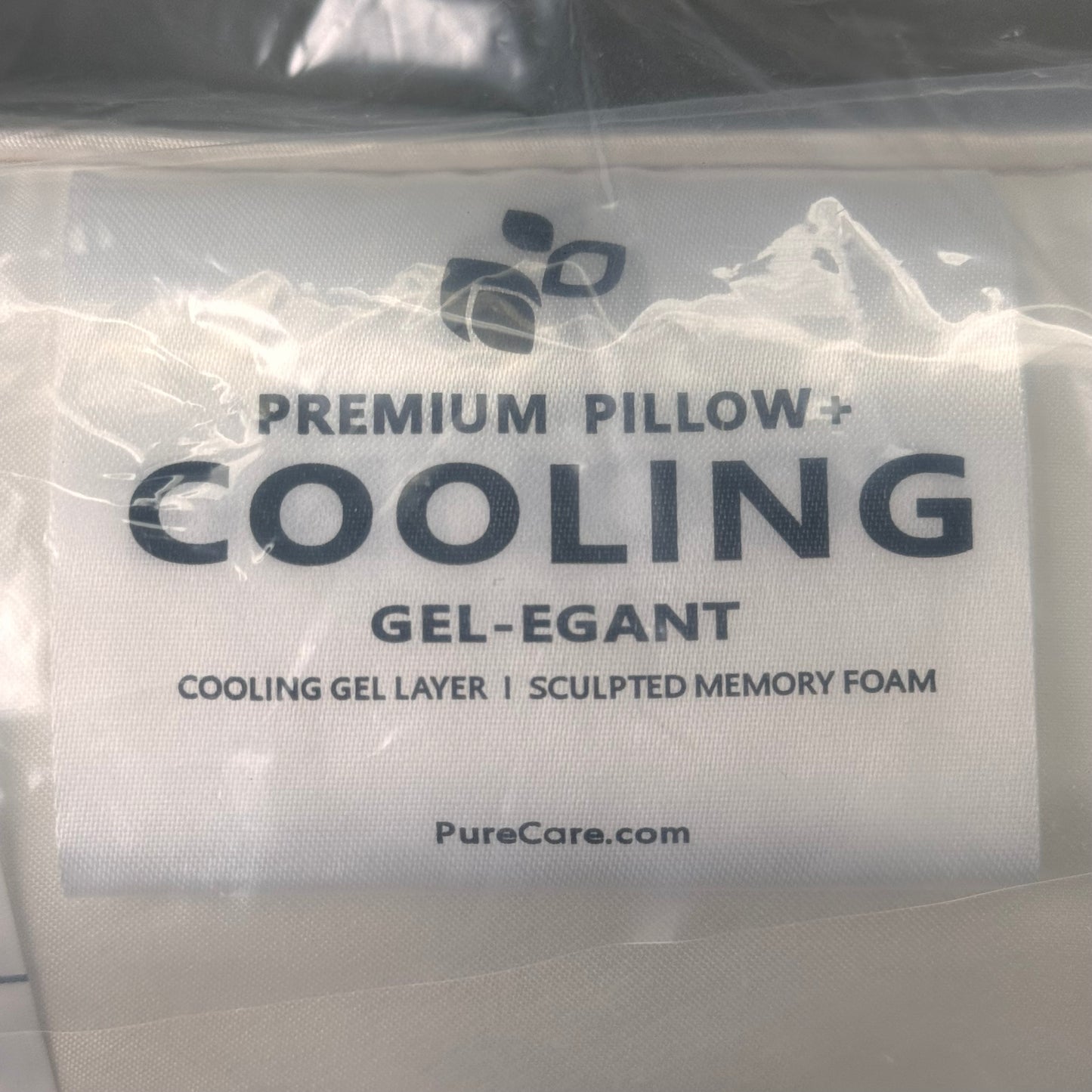 PURE CARE Cooling Gel-egant Sculpted Memory Foam Pillow Standard Size White