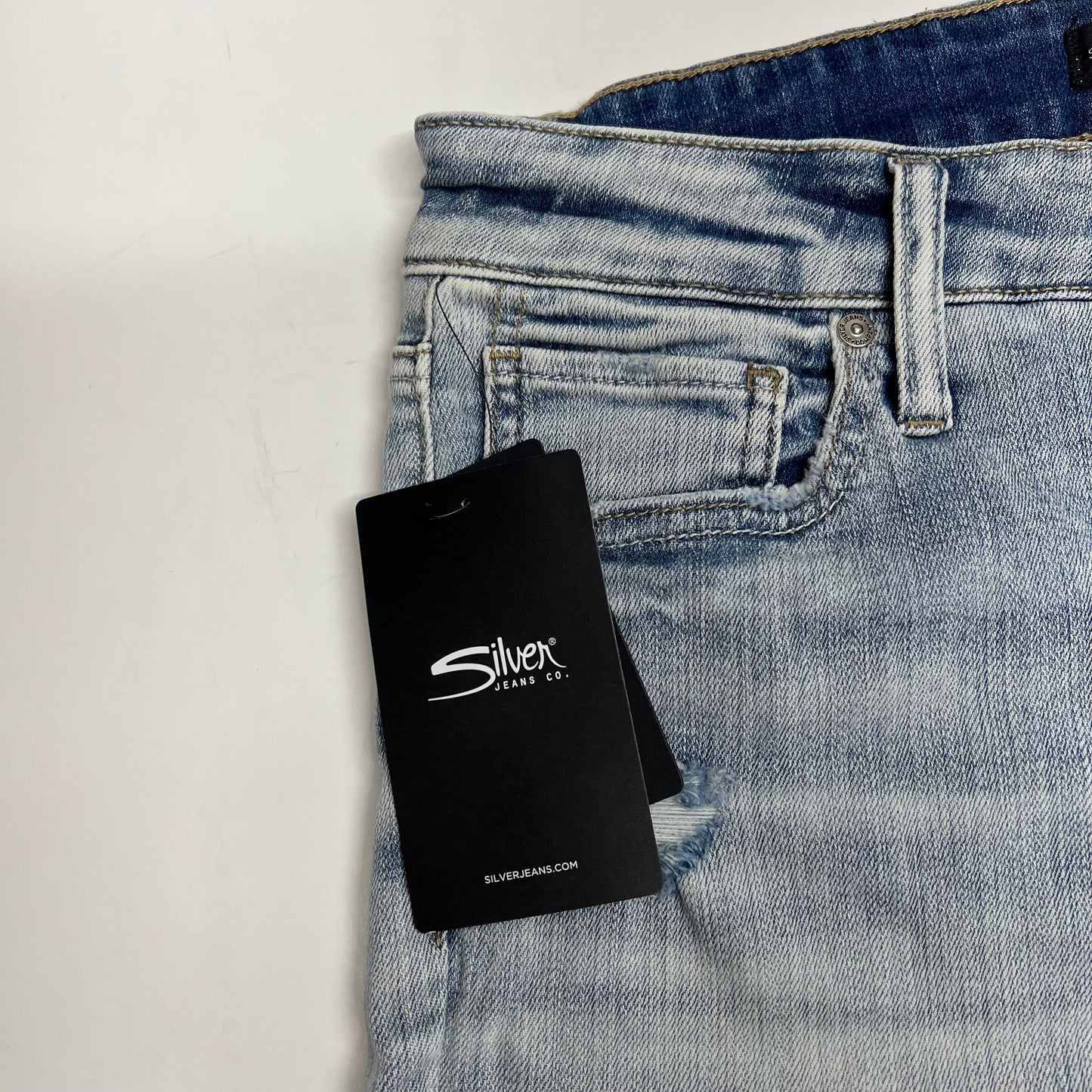 SILVER JEANS CO. Suki Curvy Mid Rise Straight Leg Jeans Women's Sz 29/27 Indigo