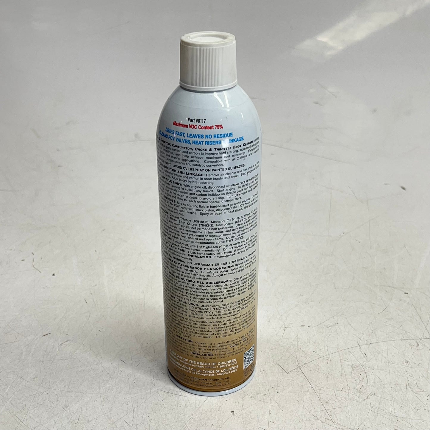 ZA@ BERRYMAN (2 PACK) B-12 Chemtool Carburetor Choke & Throttle Body Cleaner Cleaner 16 Oz 0117