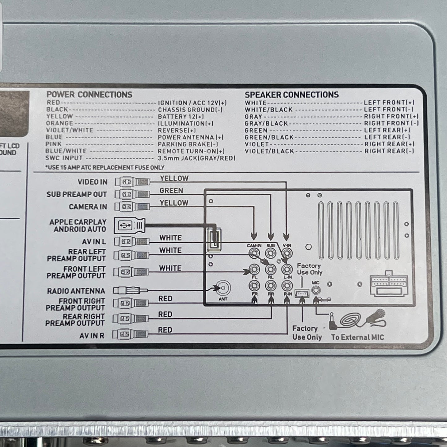 DUAL Touchscreen Digital Multimedia Receiver W/Bluetooth Apple/Andriod DCPA701-4