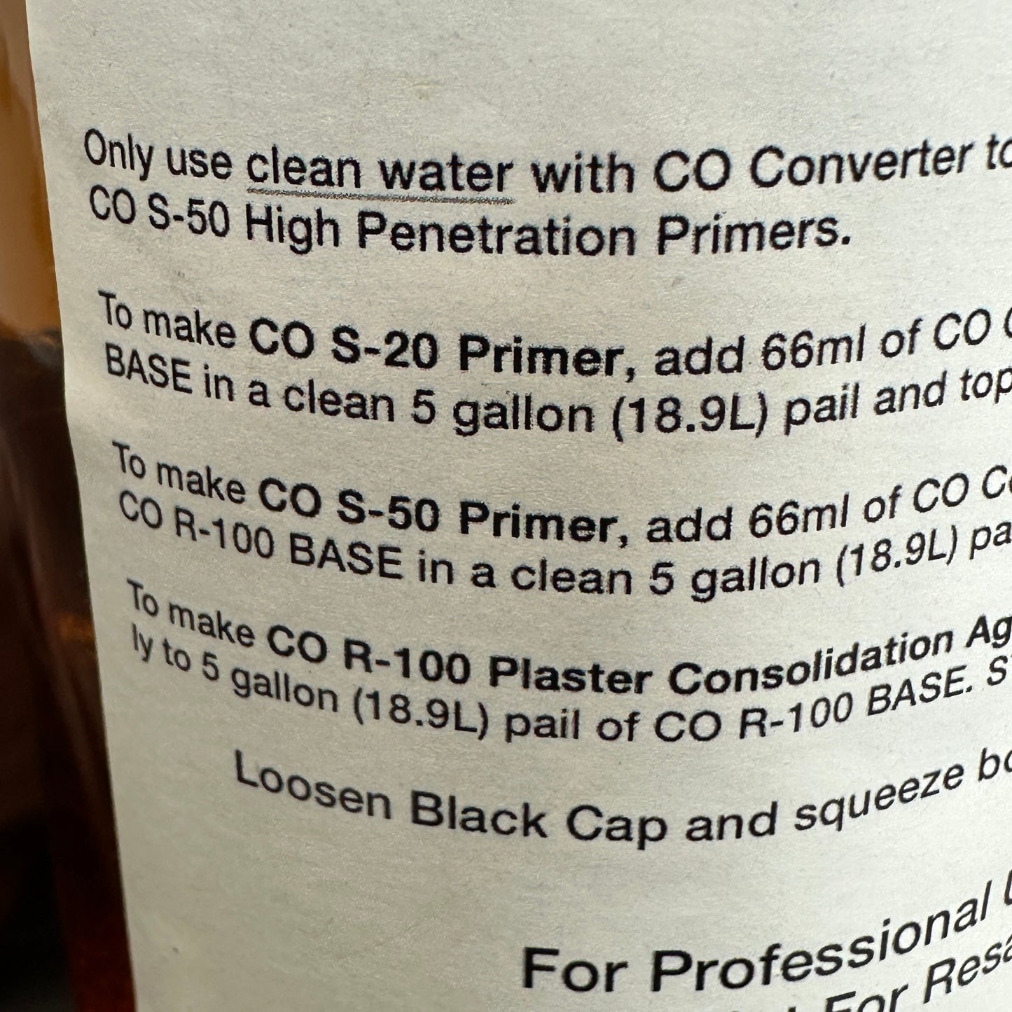 HPCS Plaster Consolidation Agent Converter 480ml/ 16 fl. oz Brown