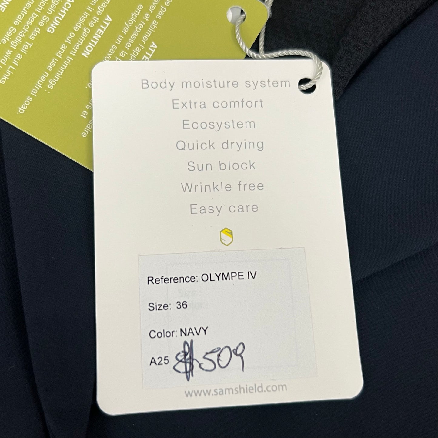 SAMSHIELD Olympe IV Equestrian Riding Jacket Women’s Sz US 6, UK 8, FR 36 Navy Blue