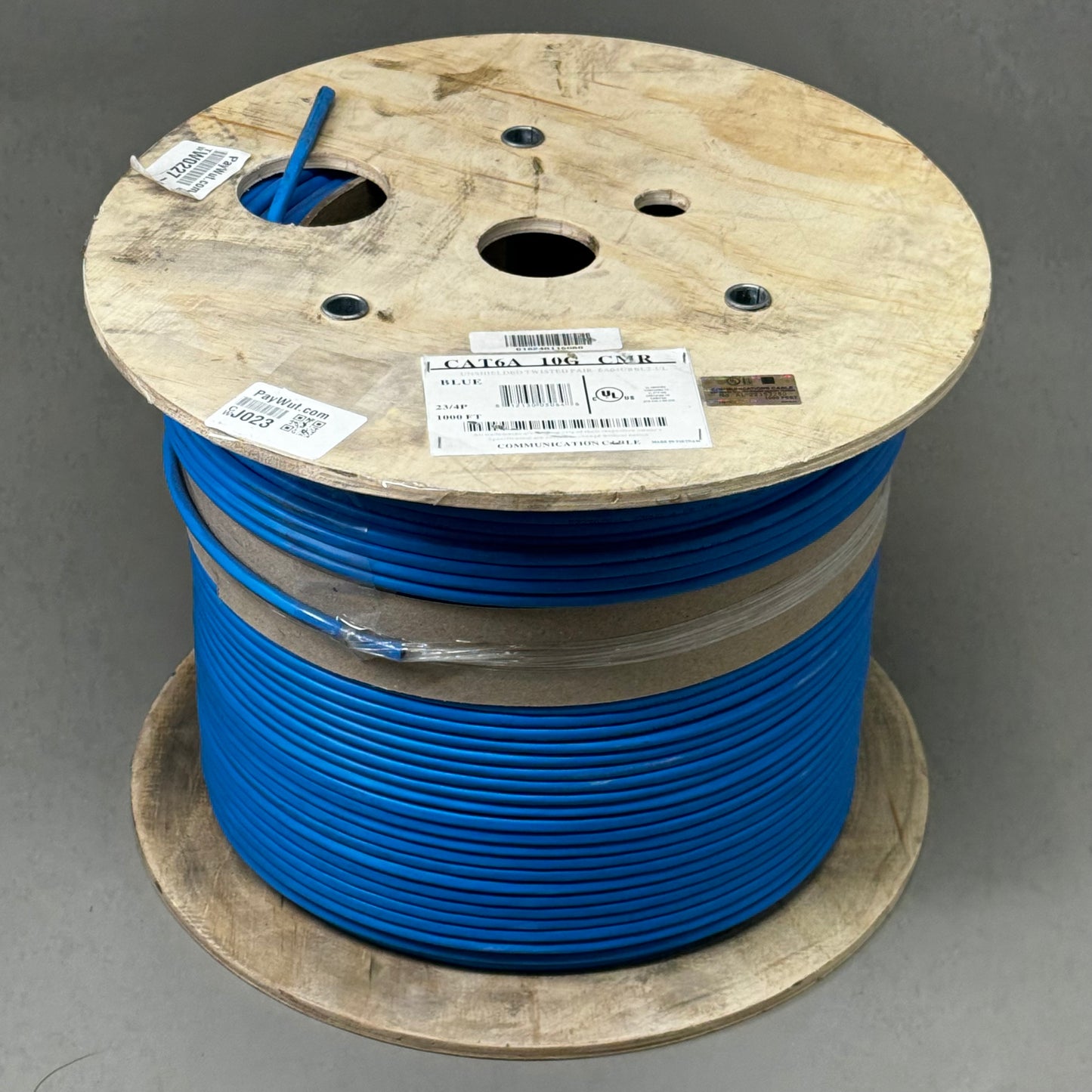 EATON Tripp Lite Series Cat6a 10G-Certified Solid Core PVC 1000ft 6A04URBL2-UL