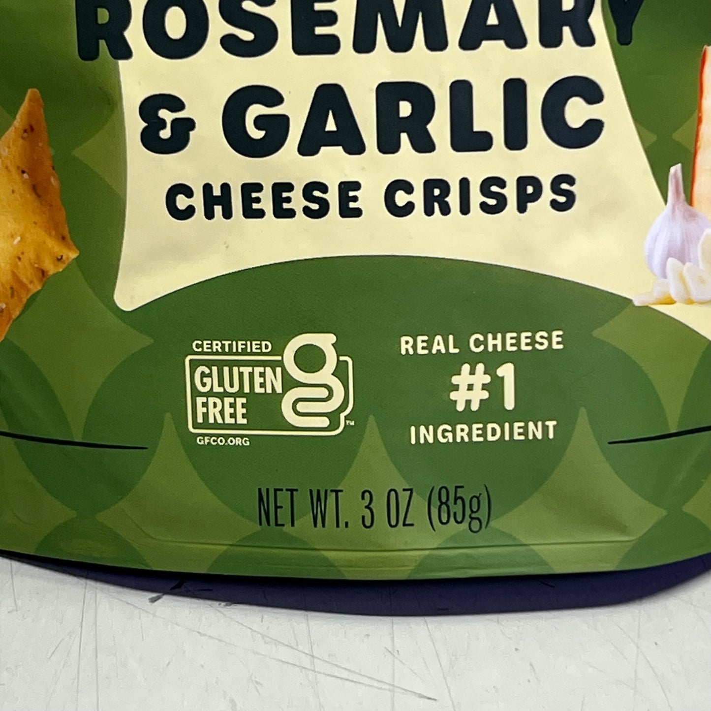 34 DEGREES (4 PACK) Mates Rosemary & Garlic Cheese Crisps 3 oz BB 05/26