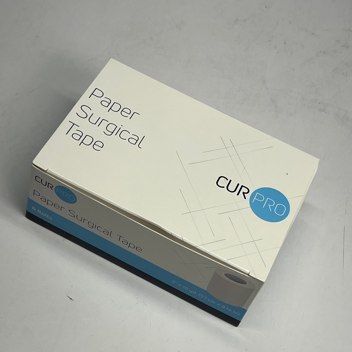 ZA@ DYNAREX (6 ROLLS) Paper Surgical Tape Cur Pro 2"x10yd White 3553 C