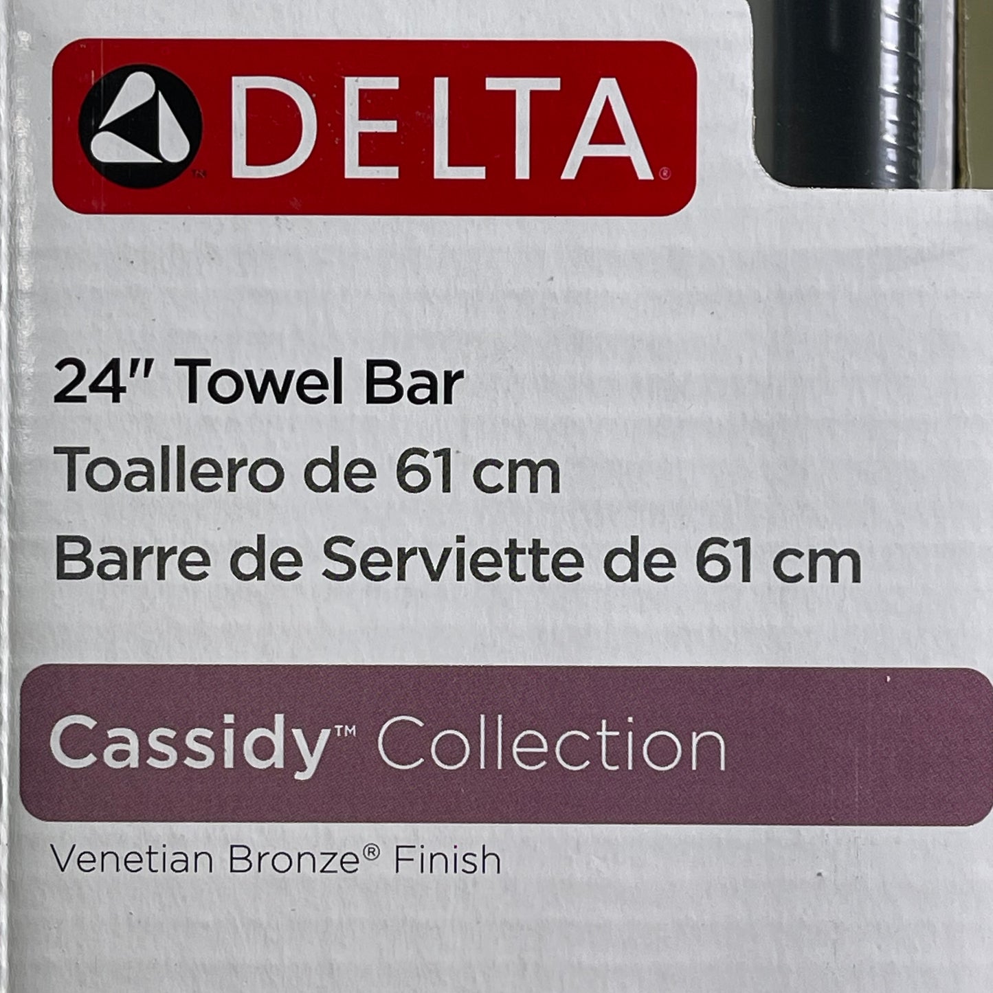 DELTA Towel Bar Cassidy Collection 24" Venetian Bronze 79724-RB