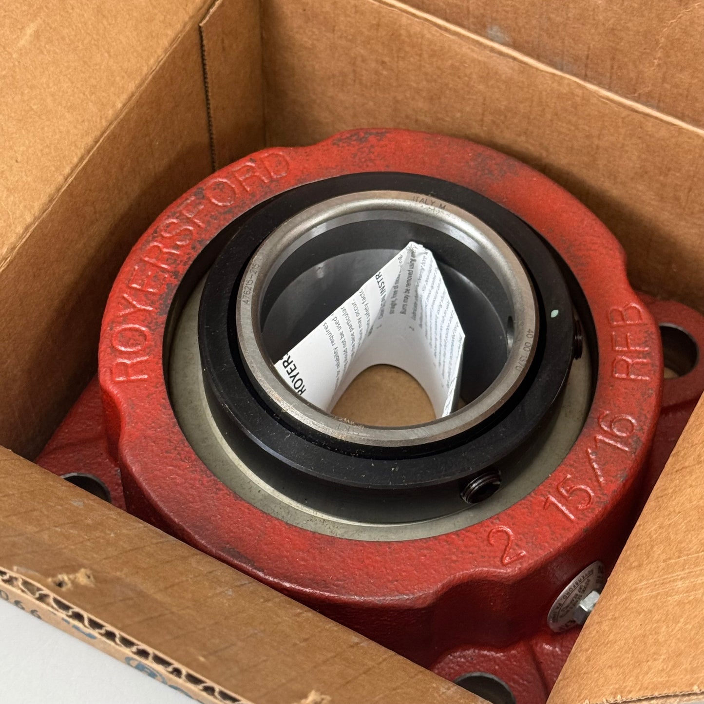 ROYERSFORD Spherical 4-Bolt Flange Bearing Expansion 2-15/16" Red 40-05-E215