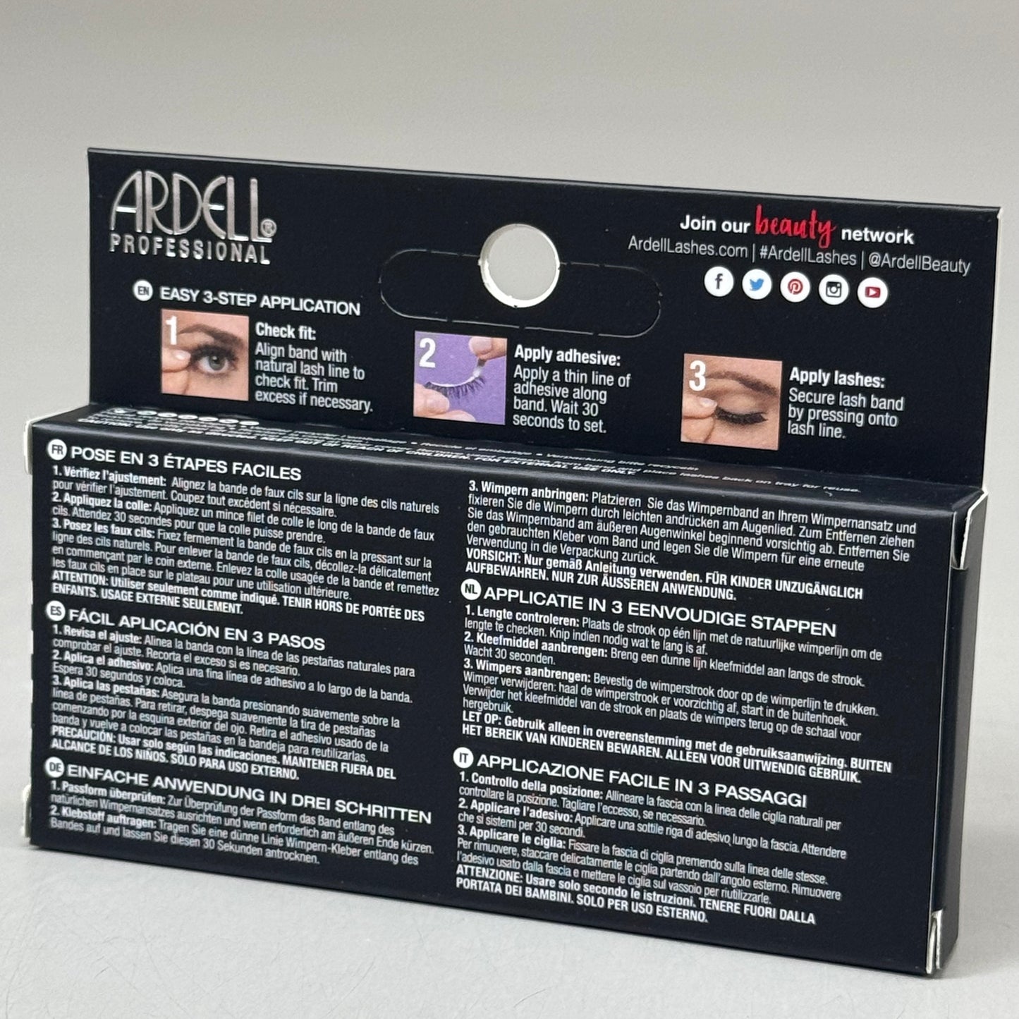 ARDELL (4 PACK, 1 PAIR EACH) Fauxmink Eyelashes Lightweight Knot Free 815