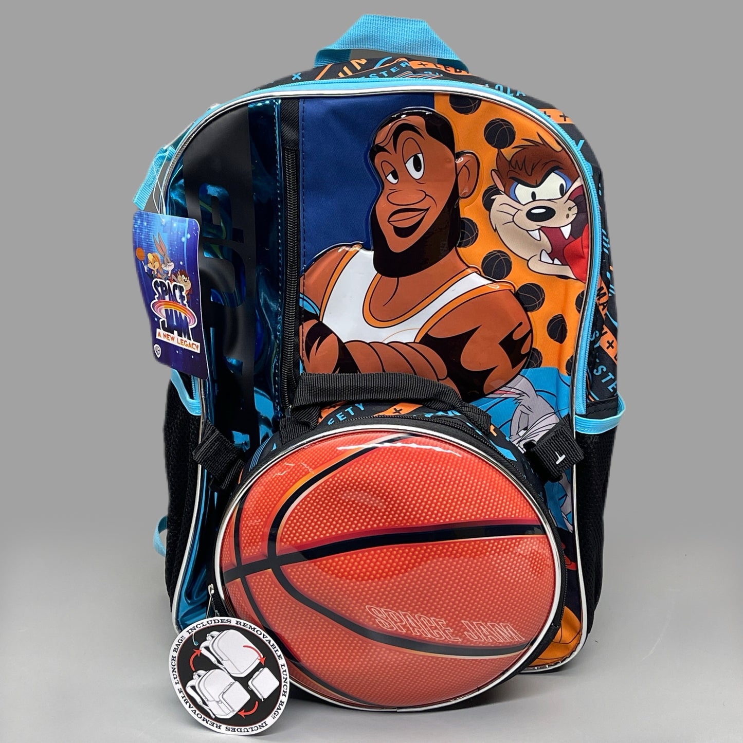 ACCESSORY INNOVATIONS Space Jam (LeBron James) Backpack & Lunch Bag Blue