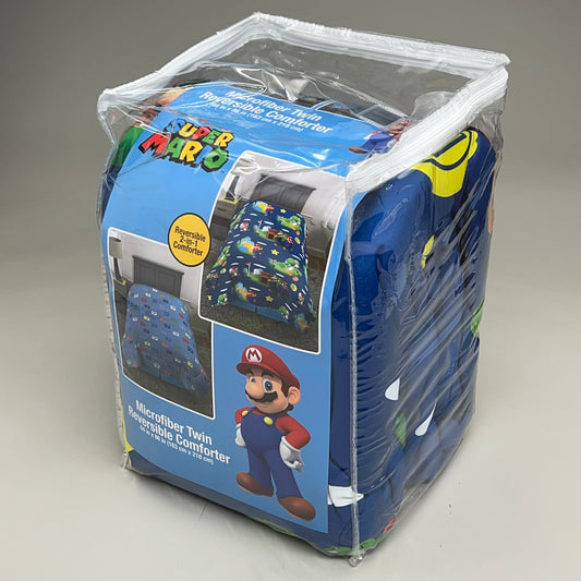 FRANCO / SUPER MARIO BROTHERS Easy Care 100% Microfiber Twin Reversible Comforter RJ3168