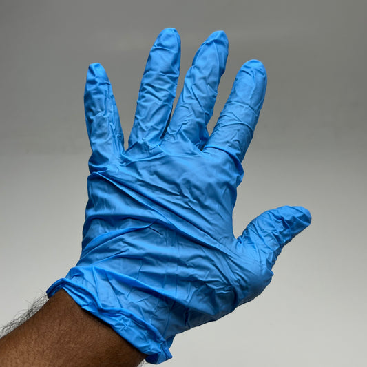 SAFETY ZONE (1000 Gloves) Powder Free Nitrile Examination Gloves Sz Extra Large - Blue