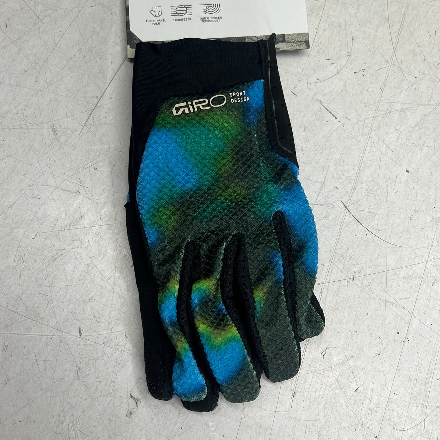 GIRO Trixter Glove Lightweight Instachill Fabric Unisex Sz M Frequency Blue 7200371