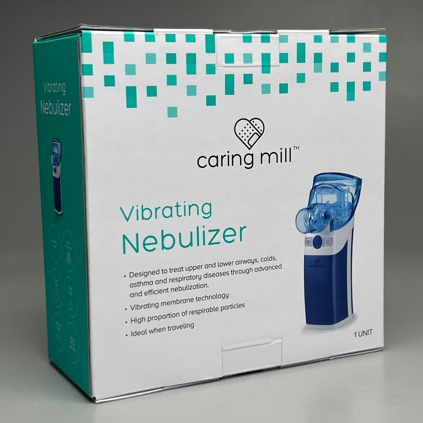 CARING MILL 8 ml Vibrating Nebulizer IH50 Blue/White