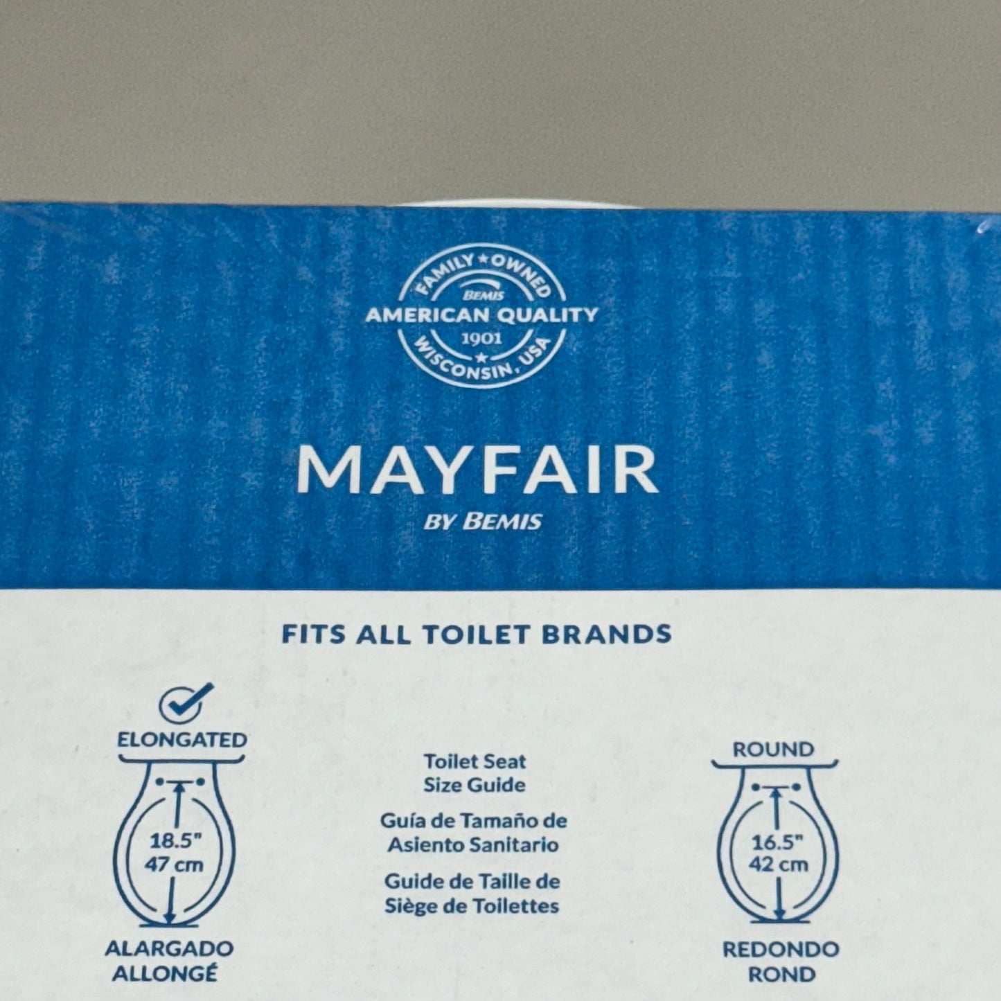 BEMIS Mayfair Slow Close Toilet Seat & Lid Elongated Shape White 147SLOW 000