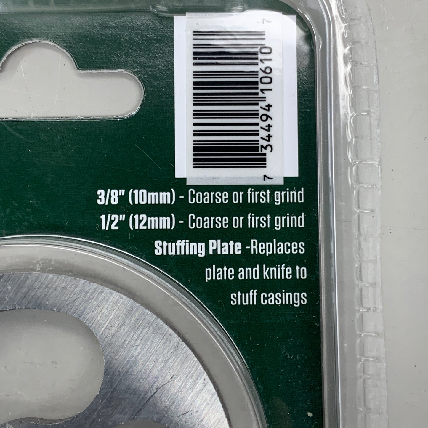 LEM Grinder Stuffing Plate #8 3 Kidney-Shaped Plate Holes 2-3/8" Diameter