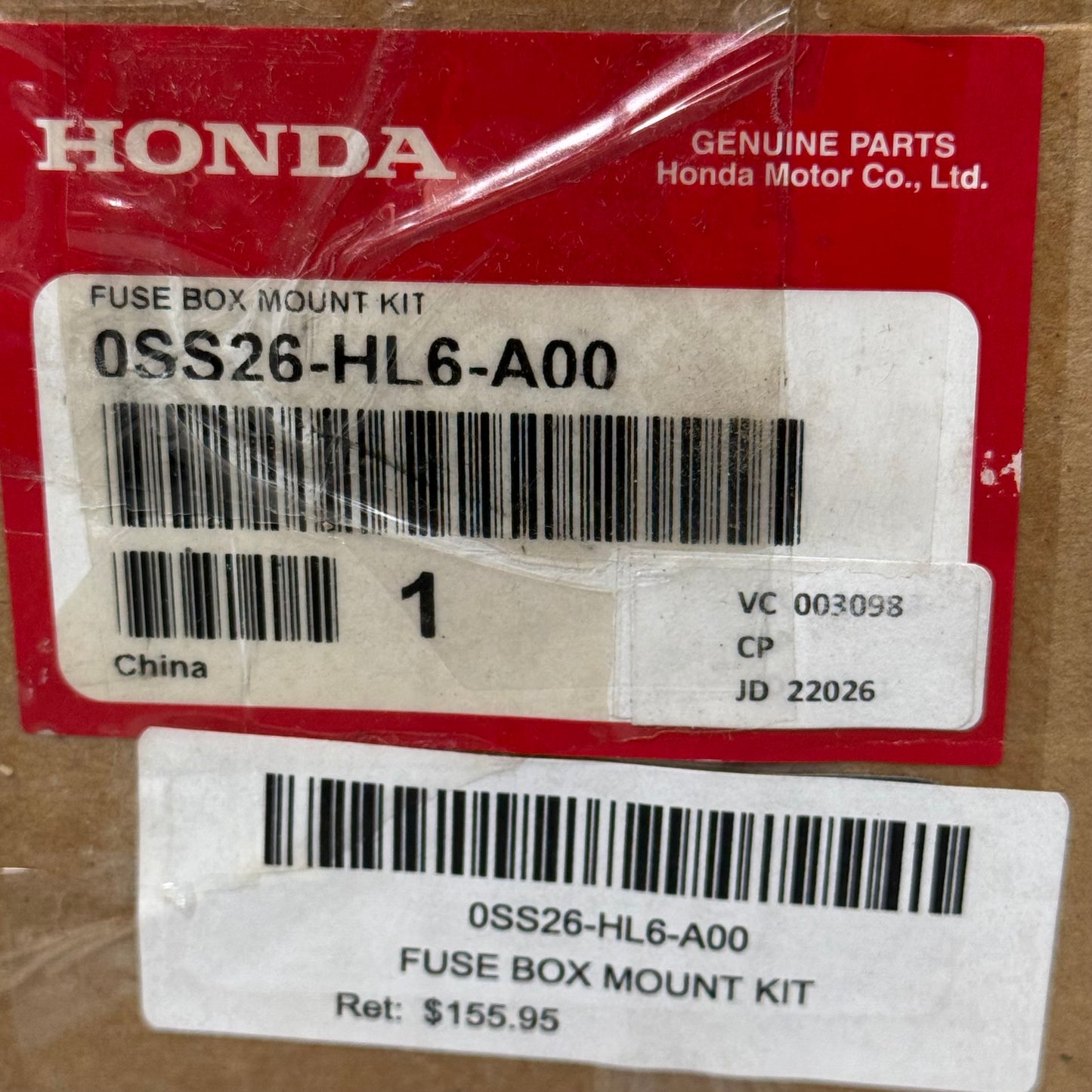 HONDA Fuse Box Mount Kit for Talon 1000 0SS26-HL6-A00