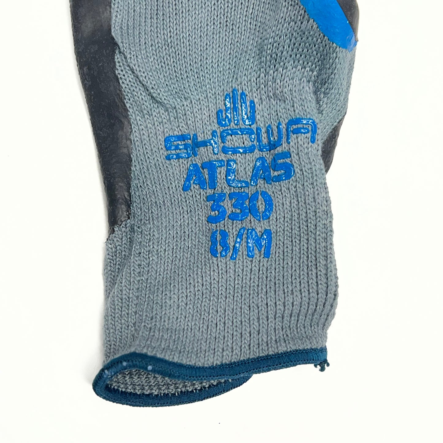 SHOWA (12 PACK) Coated Knit Gloves Rough Latex Unisex Sz M 10 Ga Grey 330L-09