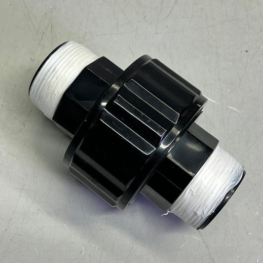 RIGHT FIT Pool Parts  Replacement Double Male Threaded Union 1.5" Black 724106
