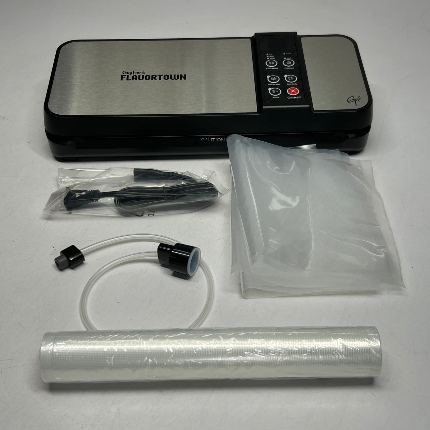 FLAVORTOWN Compact Vacuum Sealer 15"L x 6"W x 3"H Black FT-7000