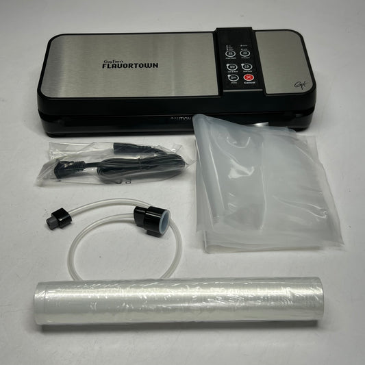 FLAVORTOWN Compact Vacuum Sealer 15"L x 6"W x 3"H Black FT-7000