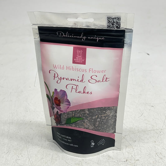 ZA@ WILD HIBISCUS FLOWER (2 PACK) Pyramid Salt Flakes 100% Natural  3.5oz BB 05/27