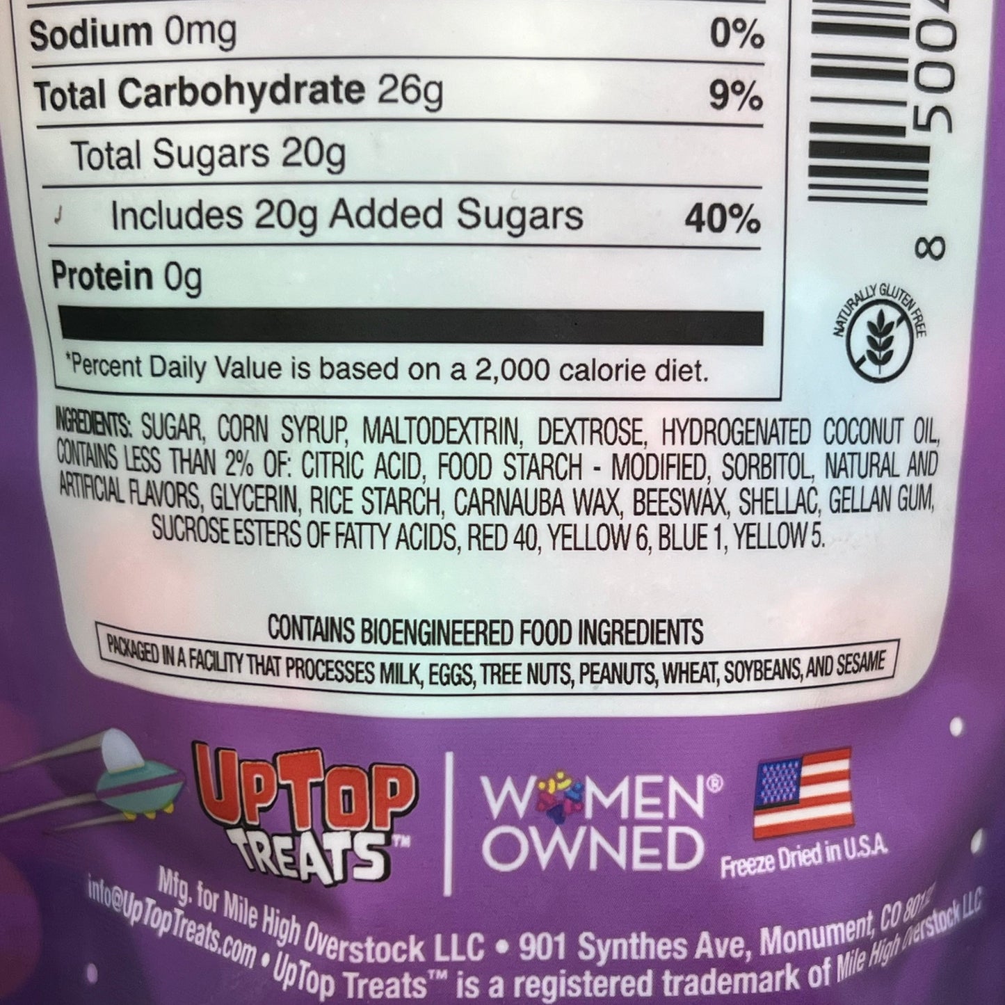ZA@ UPTOP TREATS (3 PACK) Atomic Bites Freeze Dried Candy 5 Flavors 4.0 oz BB 01/26 K