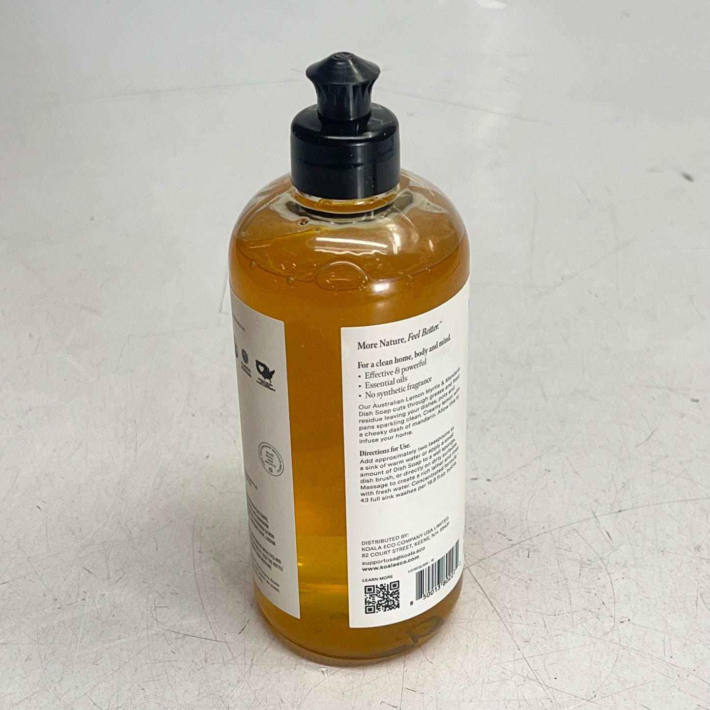 KOALA ECO (2 PACK) Lemon Myrtle & Mandarin Essential Oil Dish Soap 16.9 Fl Oz