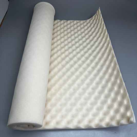 ZA@ MEDLINE Mattress Topper Standard Bed Foam Egg Crate Pads Sz 2" H  x 32" W x 73" L Beige