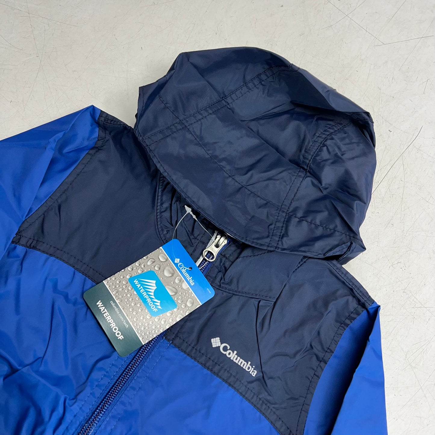 COLUMBIA Glennmaker Waterproof Rain Jacket Full Zip  Boy's Sz 3T Blue RD3416-436