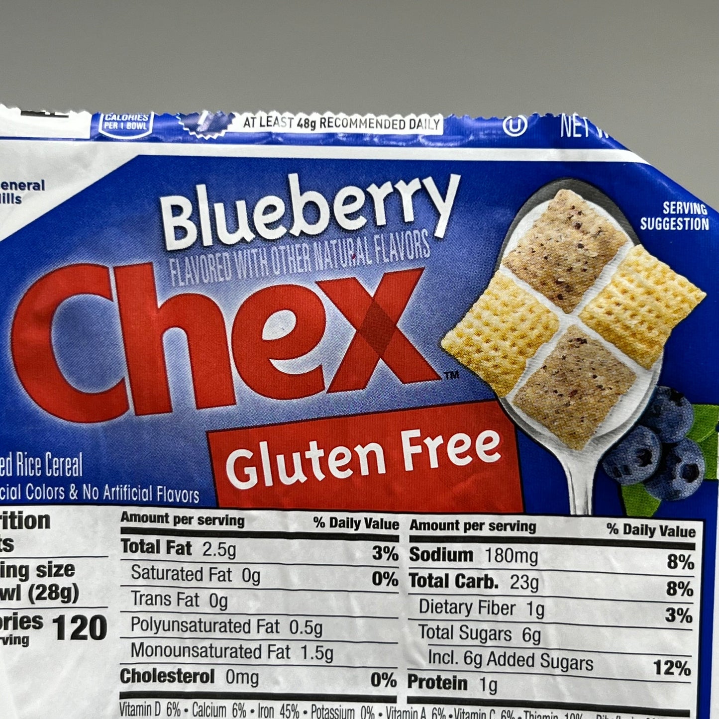 ZA@ GENERAL MILLS (96 PACK) Blueberry Chex Bowlpak 1 oz Each Bowl BB 10/24