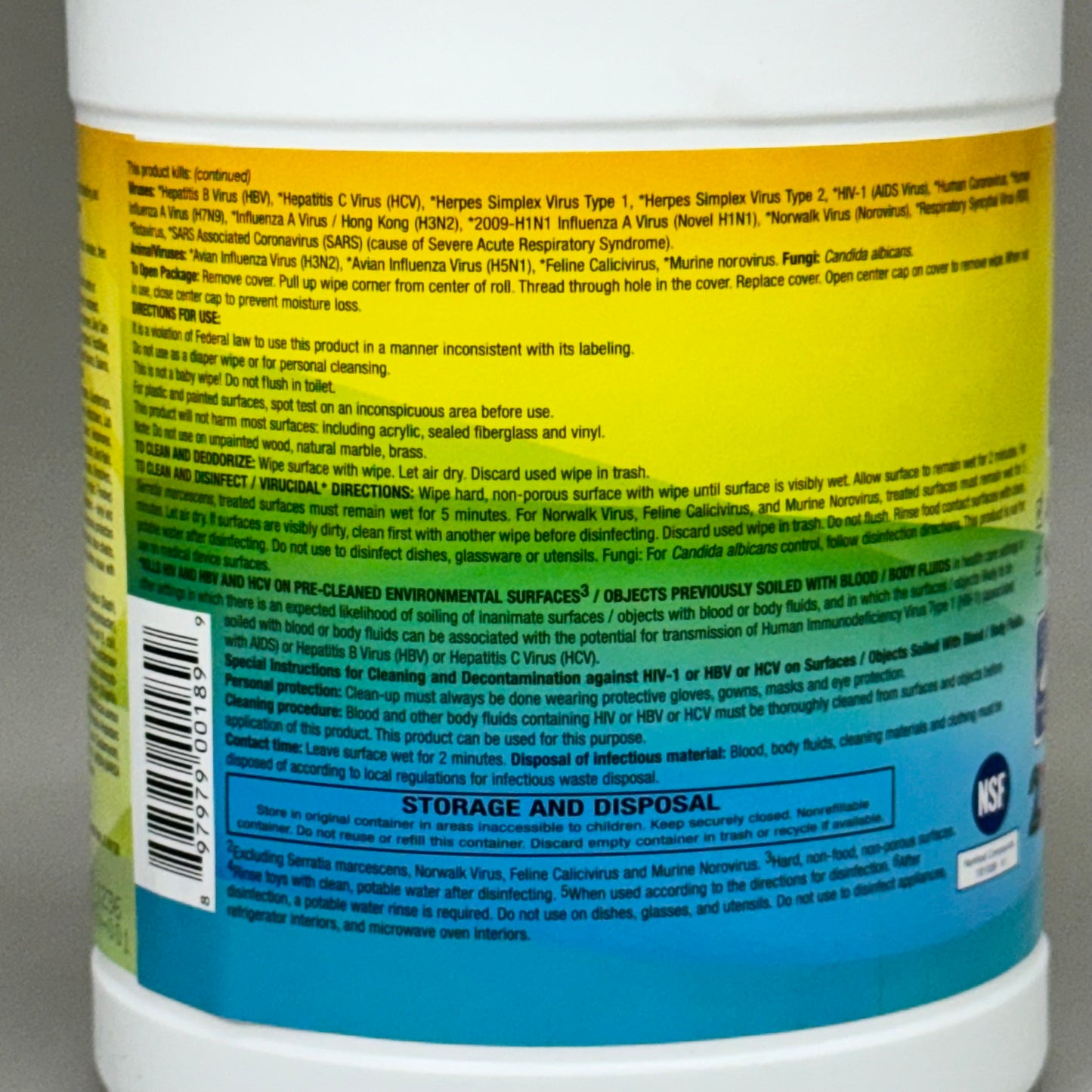 FORCE2(3 PACK,660 WIPES TOTAL) Disinfecting Wipes Effective Against 51 Pathogens