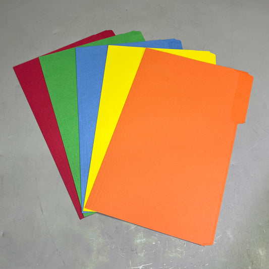 SMEAD (100 PACK) Standard File Folders Legal Sz 1/3 Cut Assorted Colors 16943