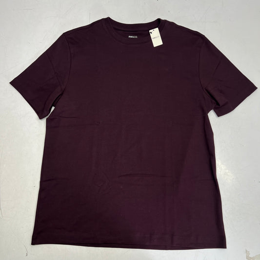 RW & CO Solid Interlock Cotton Short Sleeve Crew-neck Tee Men's Sz XL Fig 494222