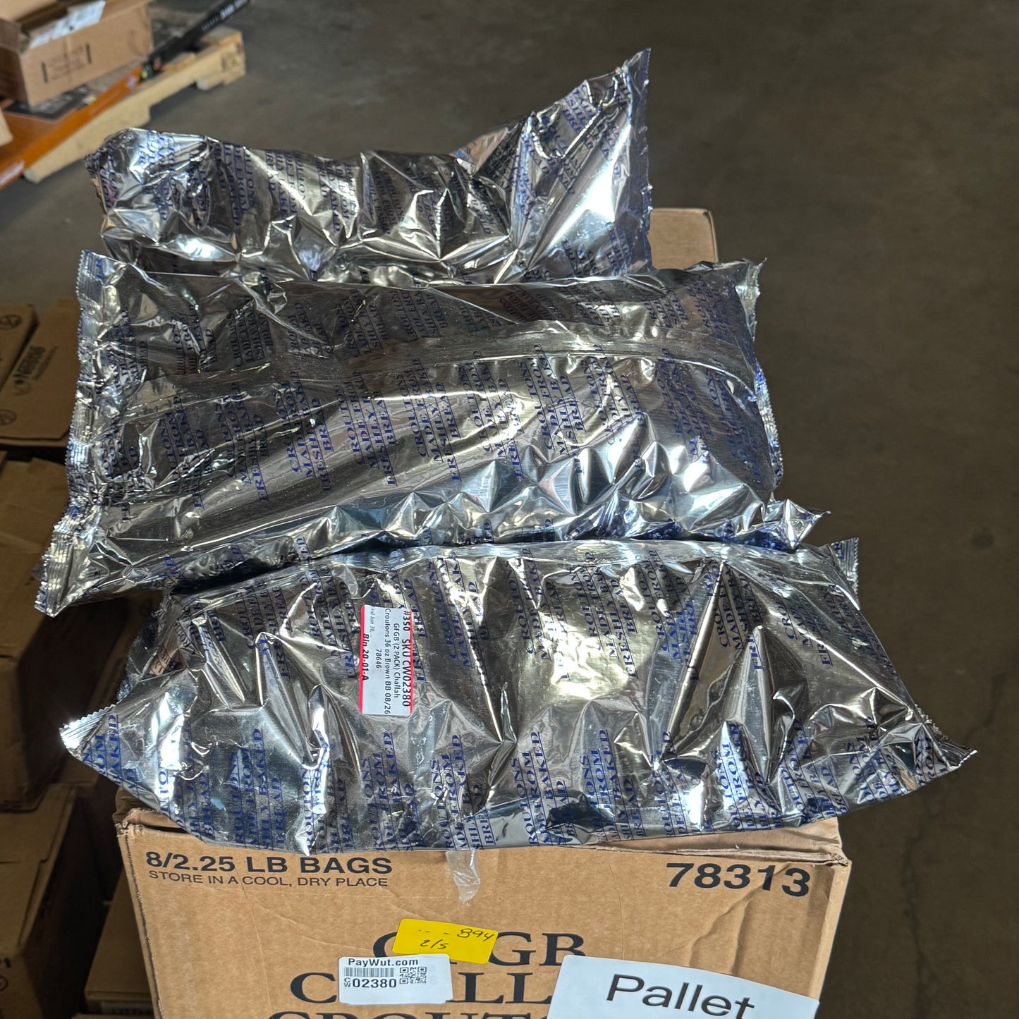 ZA@ Pallet of MIXED FiberSource, Soy Sauce, Baby Cereal, Challah Croutons, Etc… (AS-IS)