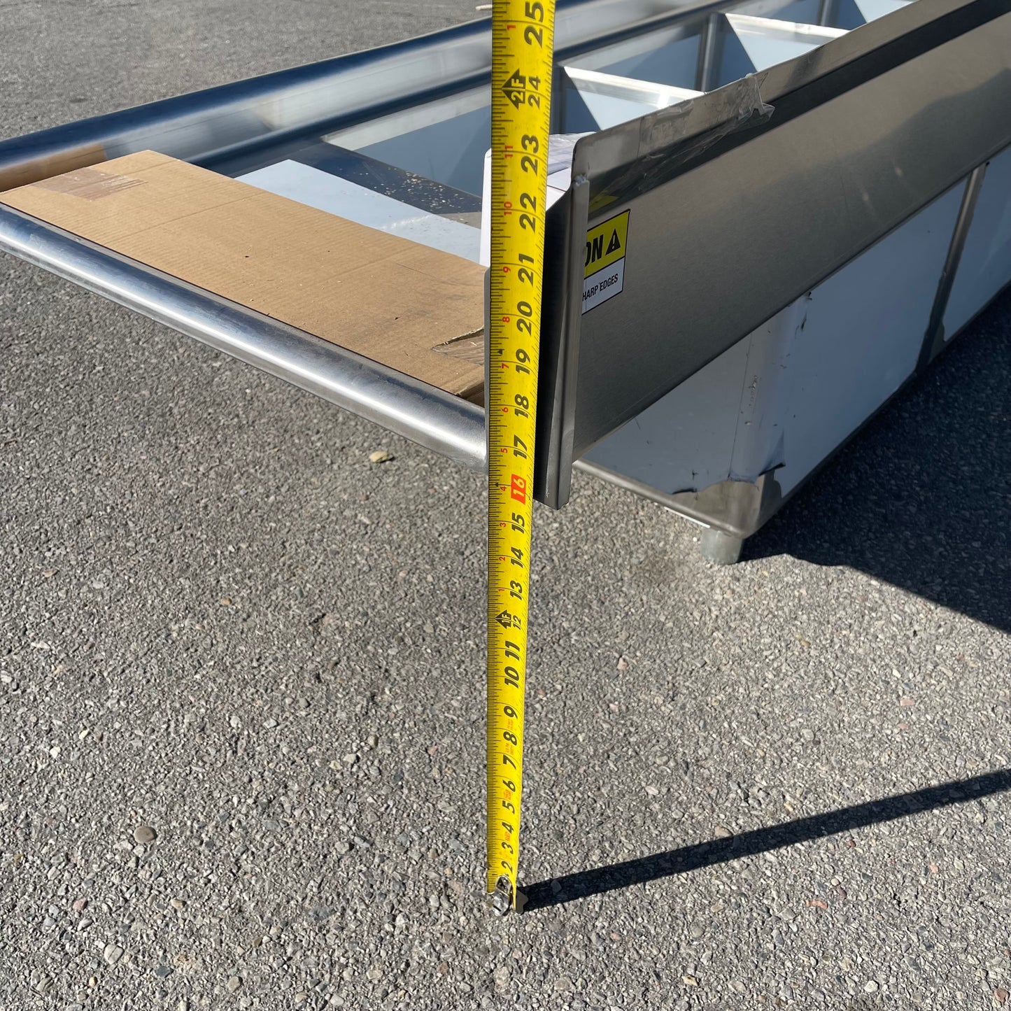 STEELTON Commercial 3 Compartment Sink Stainless Steel 522CS31824LR